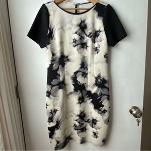 tahari scuba floral bodycon dress